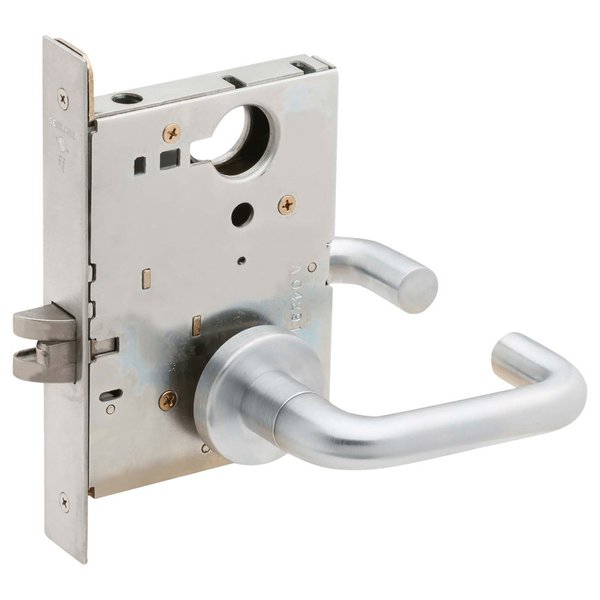 Schlage Grade 1 Fail Secure Electric Mortise Lock, Less Cylinder, 03 Lever, A Rose, Request to Exit, Satin C L9092EUL 03A 626 RX